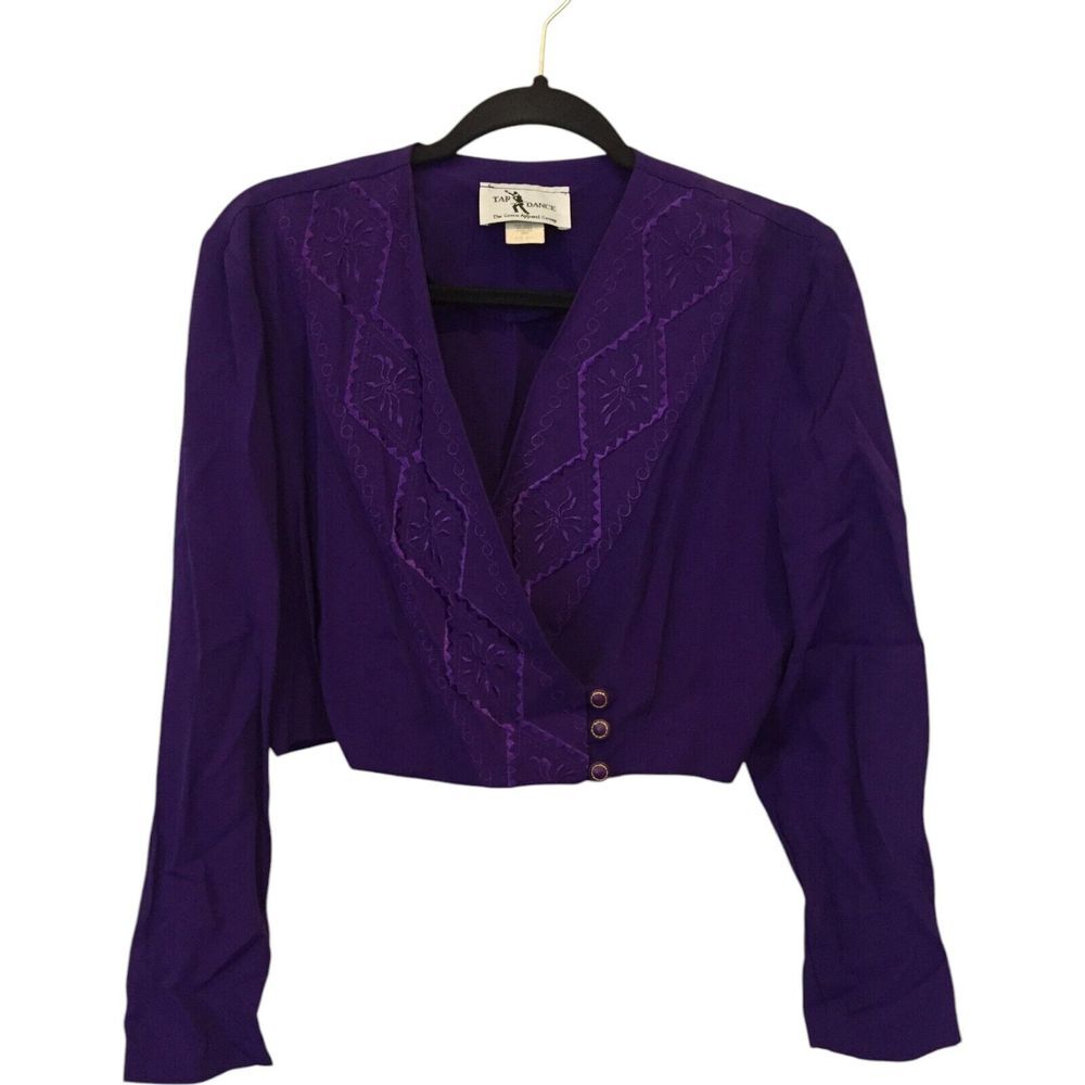 Tap Dance Greco Top And Pants Set Purple Women's Size 9/10 Jazz Theater Vtg‎